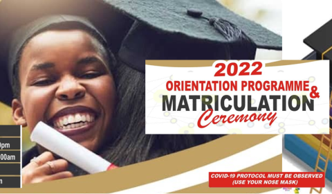 2021/2022 Matriculation Ceremony: Programme of Events
